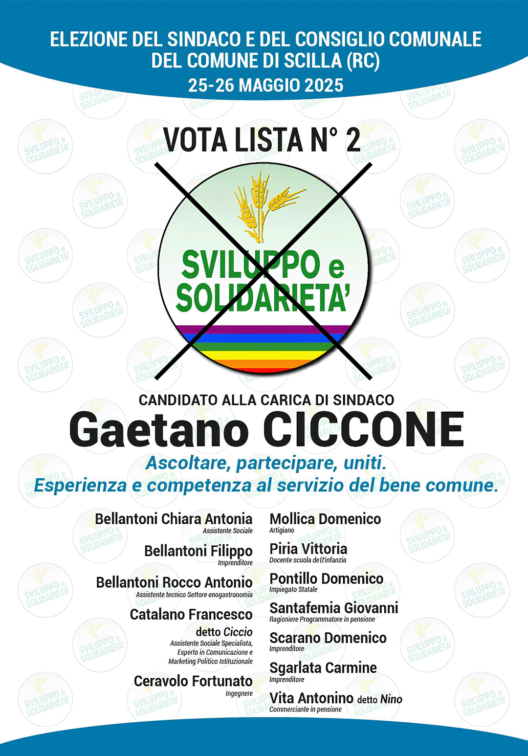 Manifesto della Lista Civica Sviluppo e Solidarietà